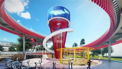 Venkovní zábavní zařízení s tunelem Slide & Bouncy Cloud